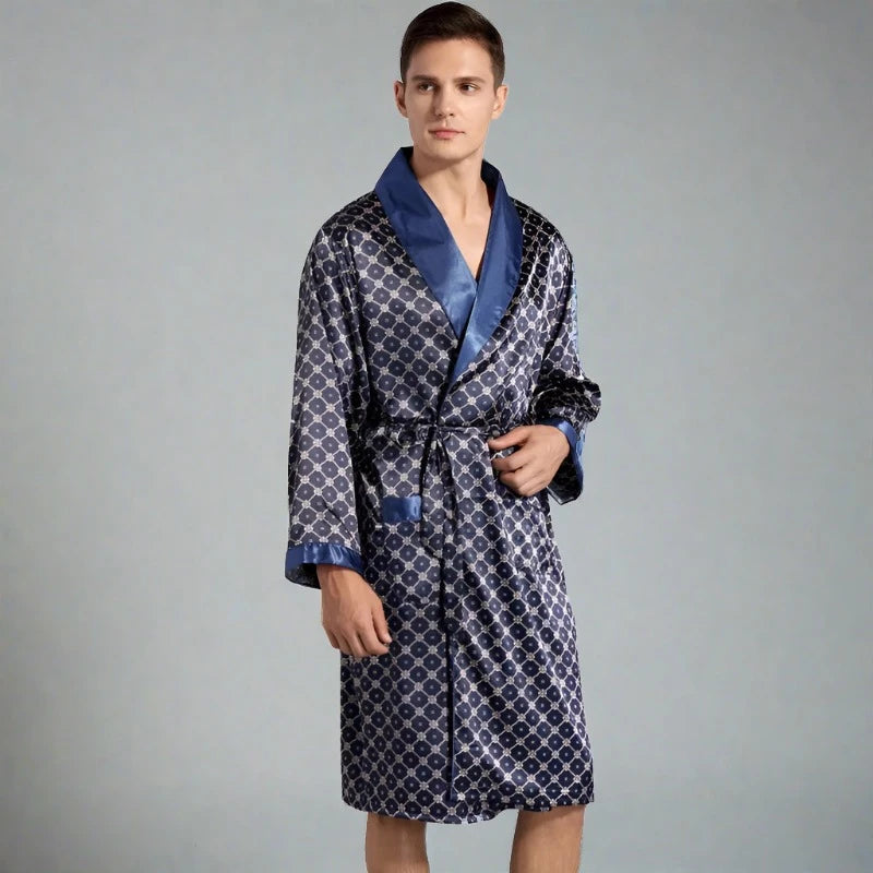 Men's Silky Kimono Robe