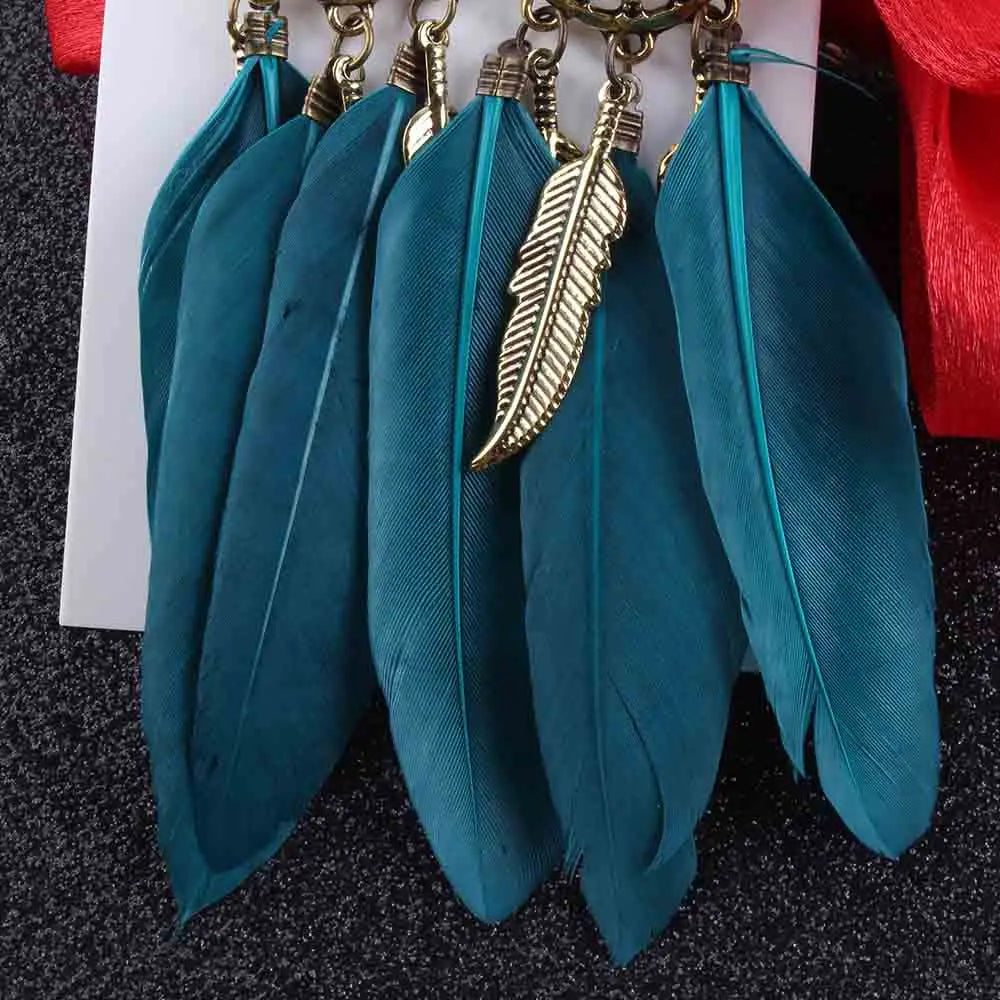 Bohemian Feather Clip-on Earrings