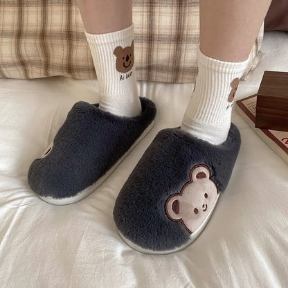 Teddy Bear Fur Slippers