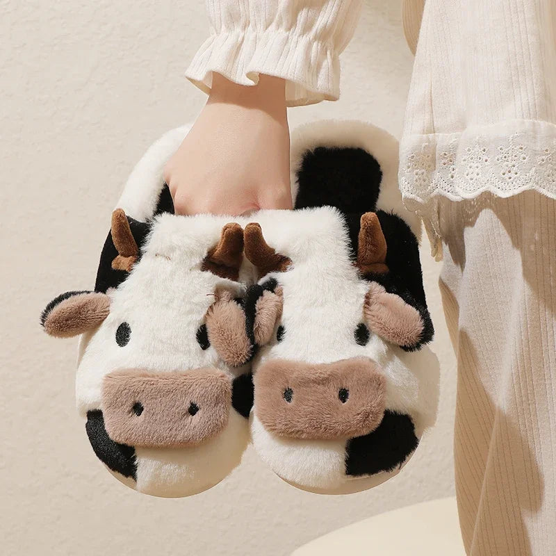 Cow Plush Slippers